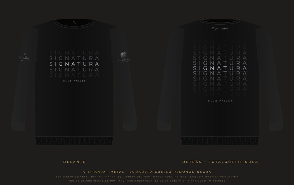 SIGNATURA V · Titanio – Sudadera Eco Espejo