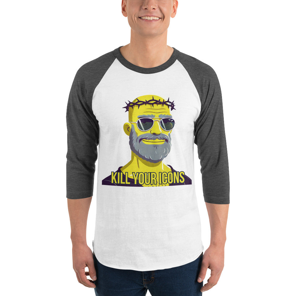 Camiseta con manga raglán tres cuartos Kill Your Icons Edition by AntiInfluenzer