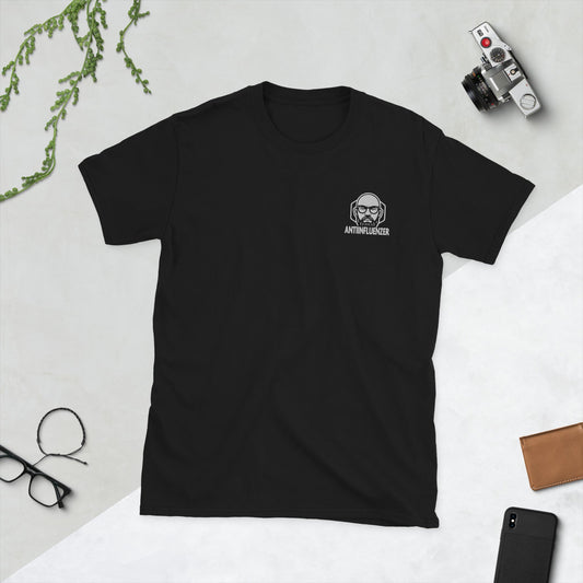 Camiseta de manga corta unisex AntiInfluenzer Edition Bordada