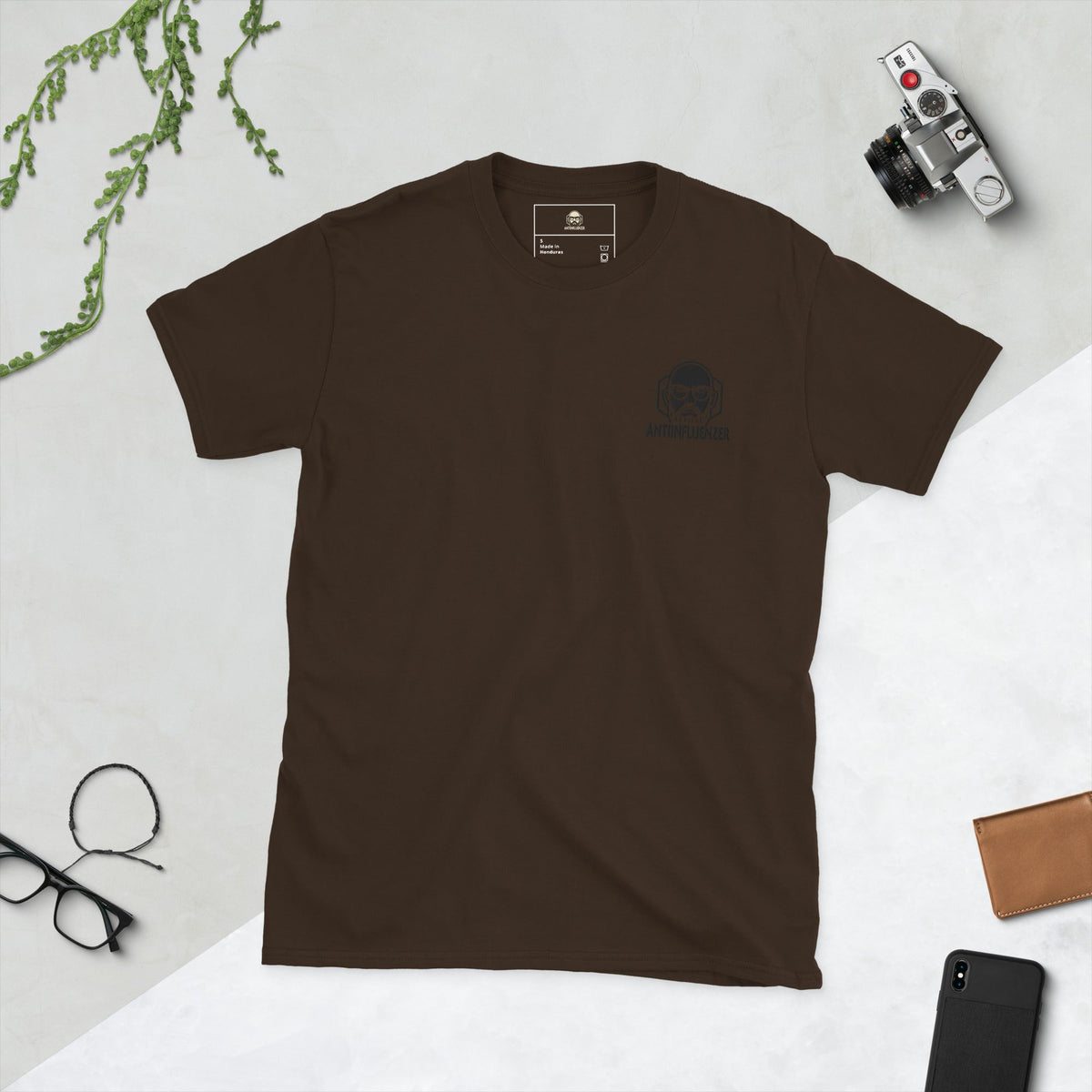 Camiseta de manga corta unisex AntiInfluenzer Negro