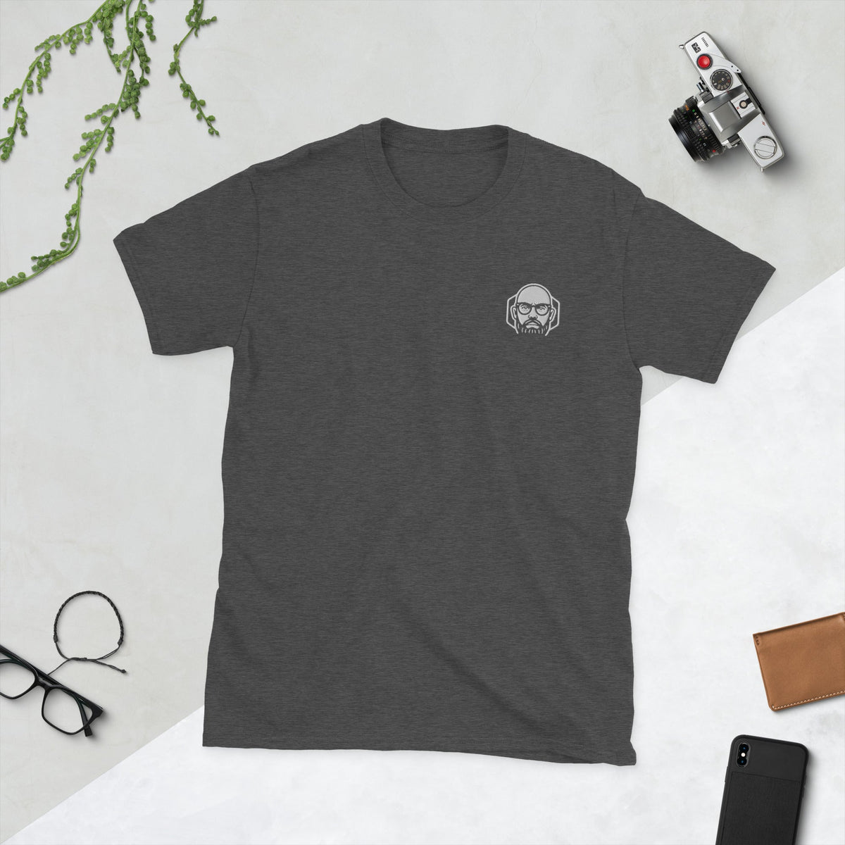 Camiseta de manga corta unisex Bordado Logo AntiInfluenzer