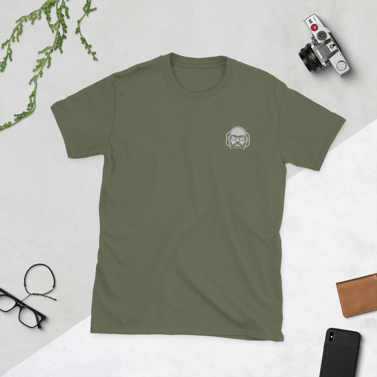 Camiseta de manga corta unisex Bordado Logo AntiInfluenzer