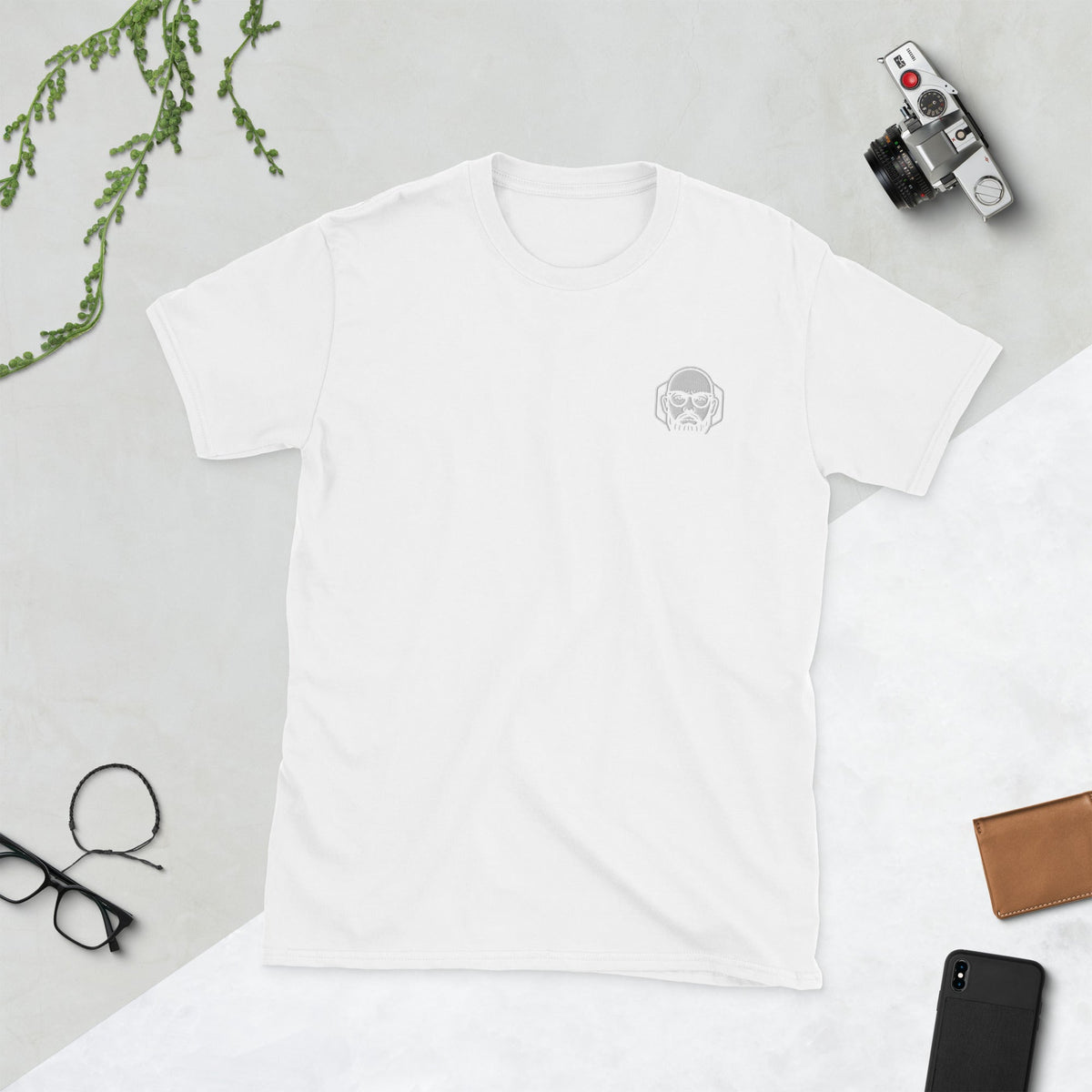 Camiseta de manga corta unisex Bordado Logo AntiInfluenzer