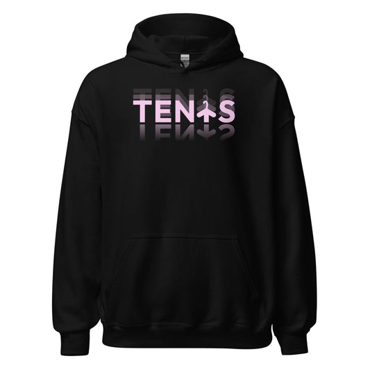 Sudadera Tenis Espejo negra rosa