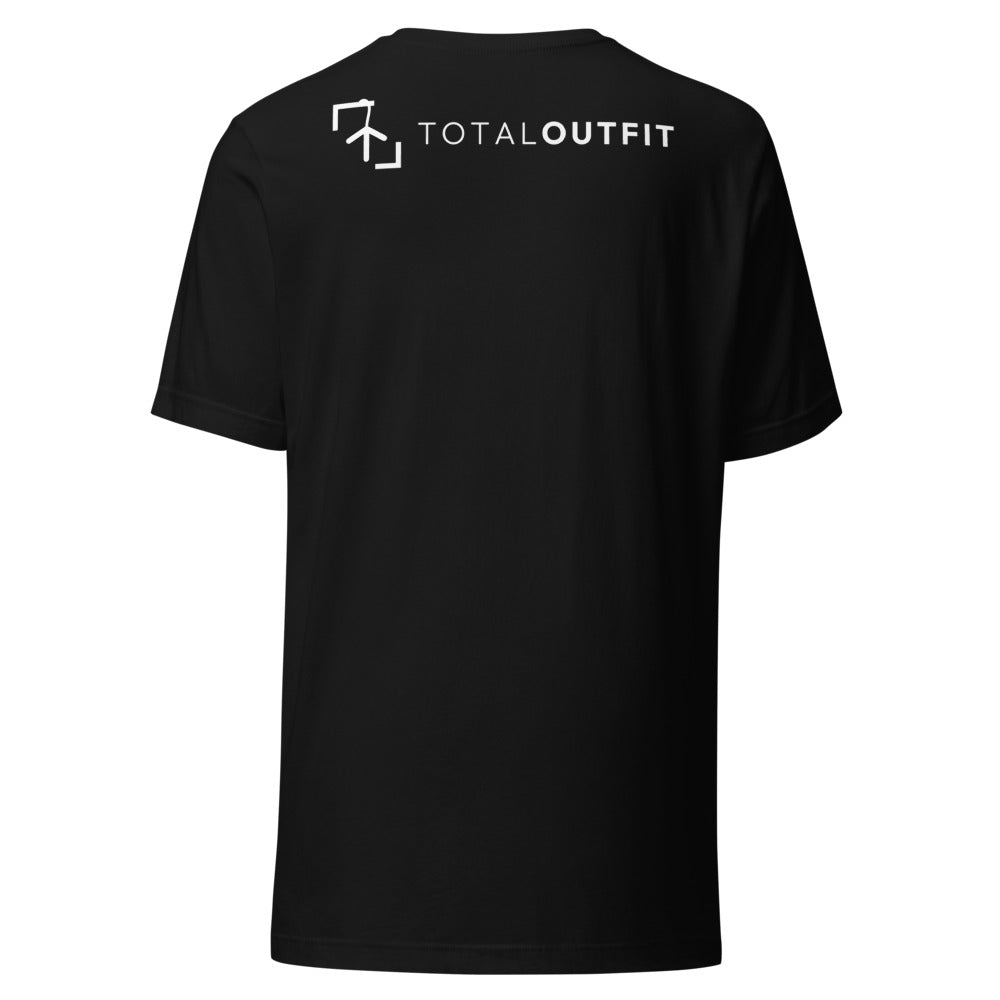 Camiseta Tenis Club · diseño A · negra con bordado blanco · espalda