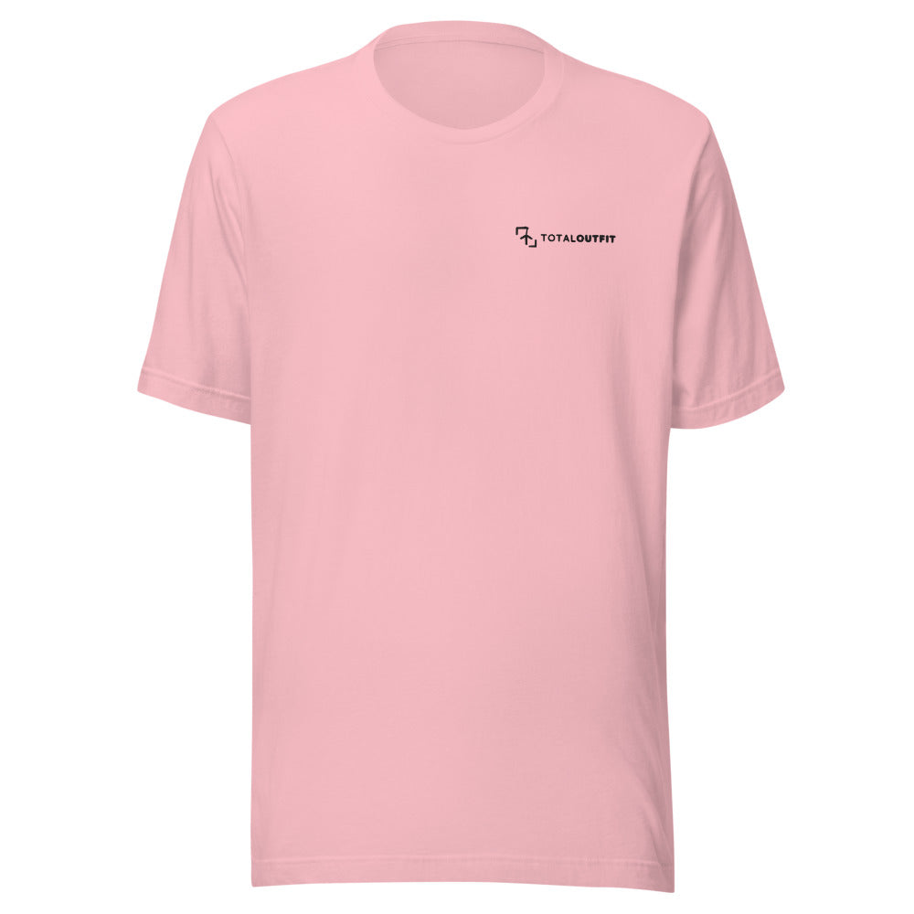 Camiseta Tenis Club · diseño B · rosa con bordado negro