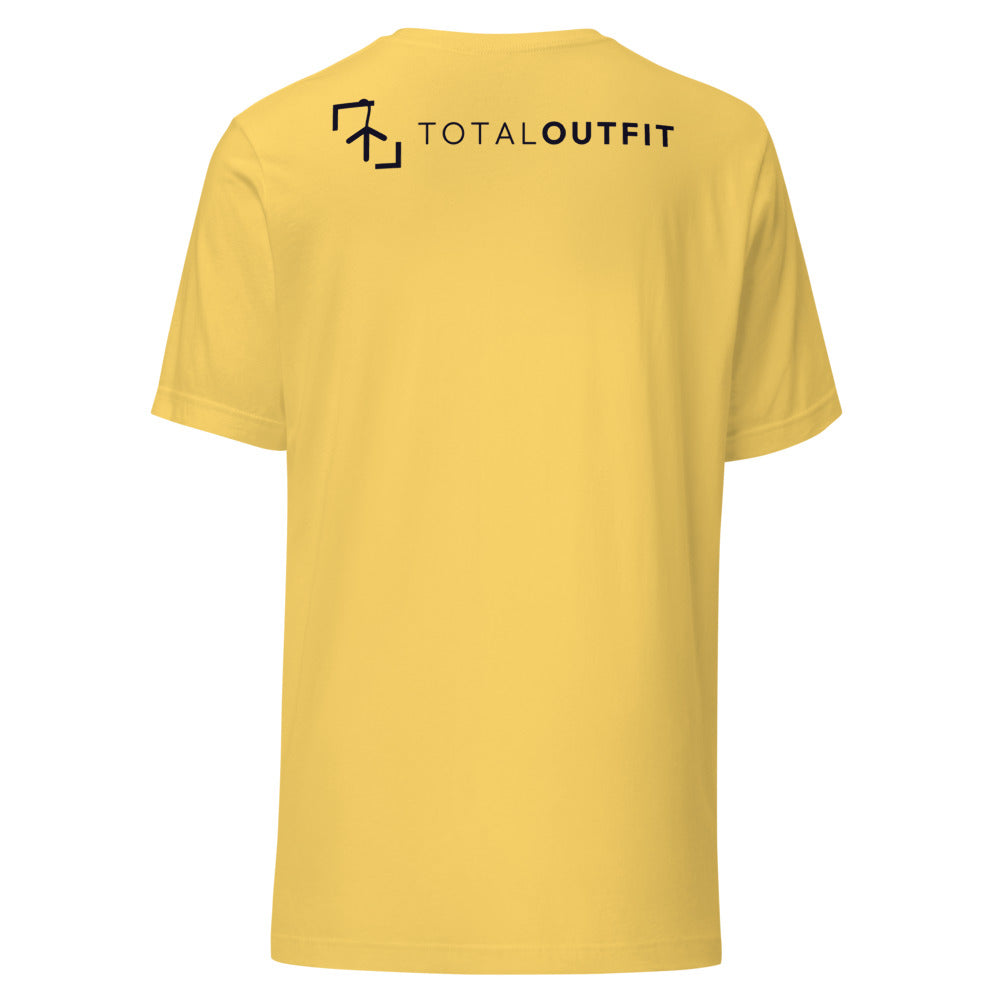 Camiseta Golf Club · diseño A · prenda amarilla, hilo negro (espalda)