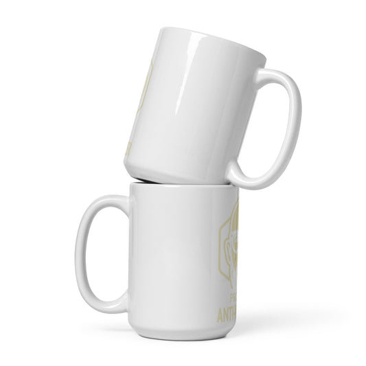 Taza blanca brillante -Profesor Anti-Influenzer